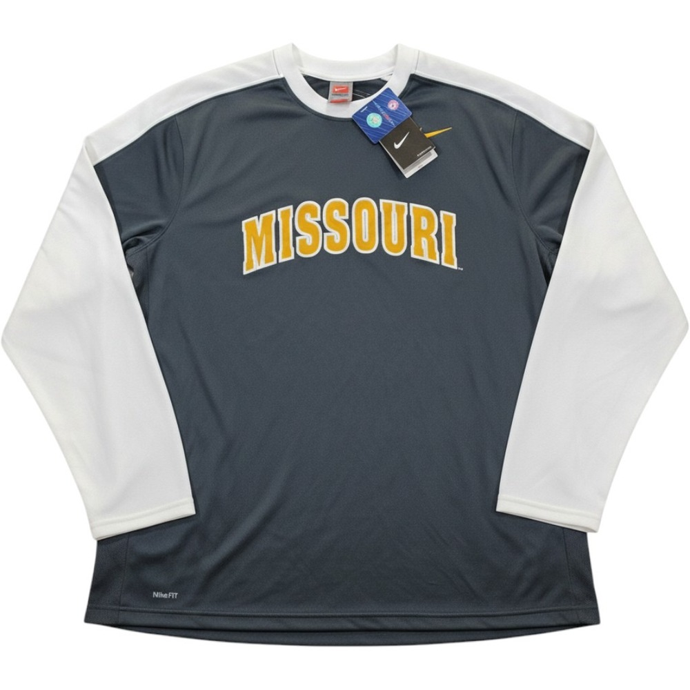 NEW Nike Missouri Tigers Shirt Mens XL Black NWT Long Sleeve NikeFIT DRY Mizzou